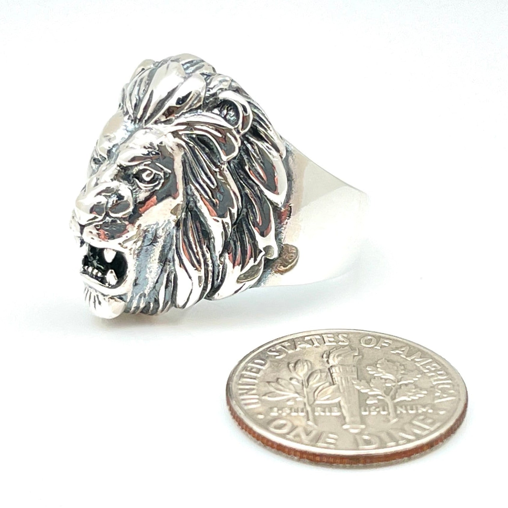 Bague Tête de Lion en Argent Massif | Petite Taille