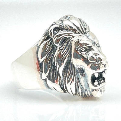 Bague Tête de Lion en Argent Massif | Petite Taille