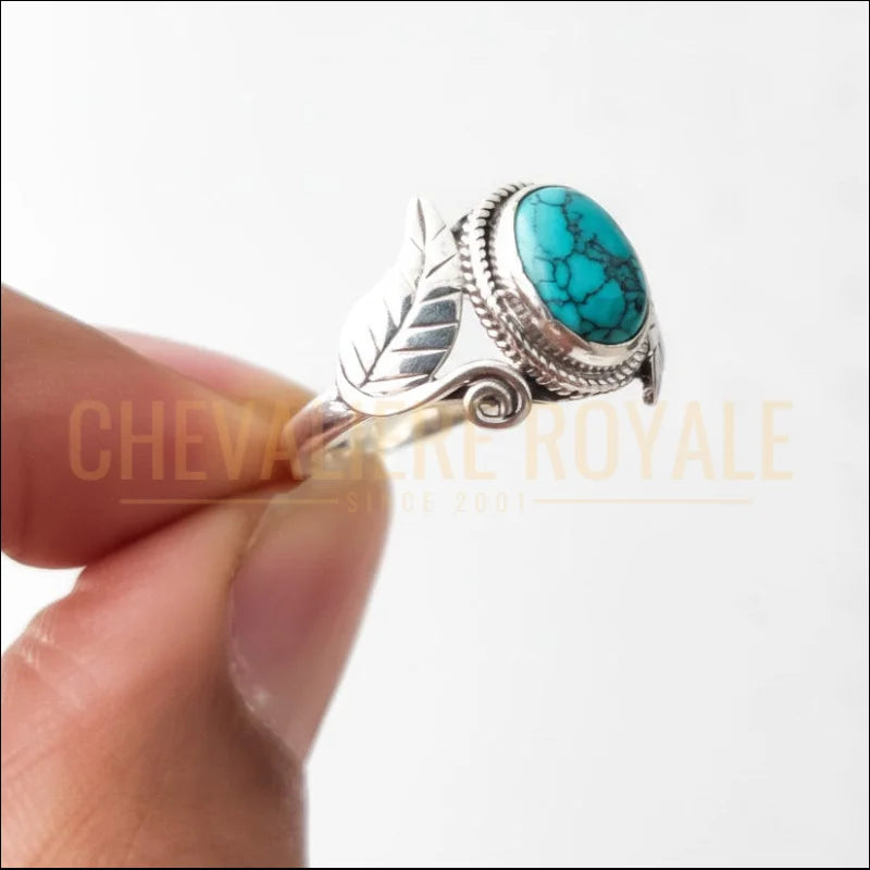 Bague-pour-Femme-Turquoise-Naturelle_Pierre-de-Purification-Chevaliere-Royale