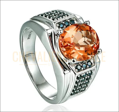 Chevalière pour homme en argent central facetté pierre zultanite