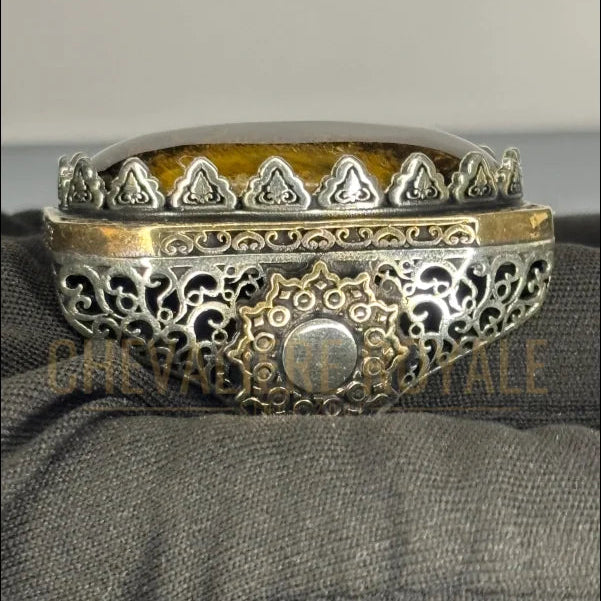 grosse-BAGUE-pierre-oeil-de-tigre-chevaliere-royale