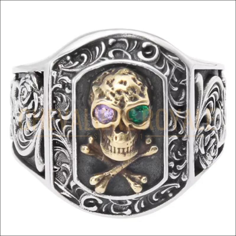 bague-tete-de-mort-en-argent-taille-ajustable-chevaliere-royale