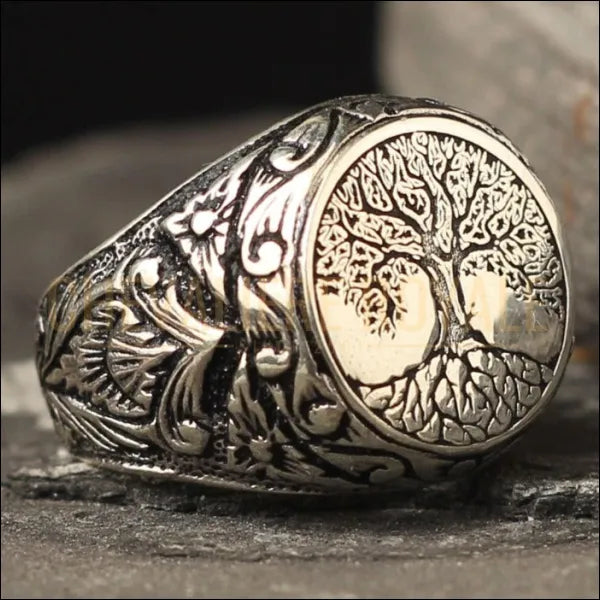 Chevaliere homme arbre de vie sale