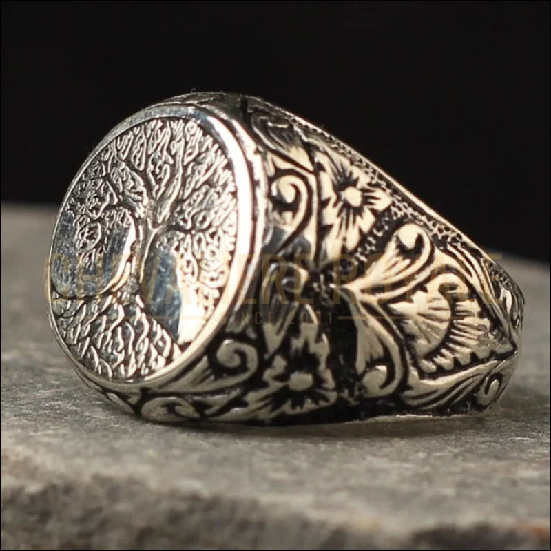 Chevalière / Bague Ancienne En Argent Massif 925 - Style Celtique / Jonc - Occasion - Anneau Alliance