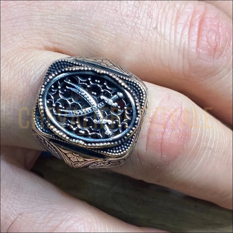 Bague Chevalière pour femme personnalisable argent| Atelier de famille