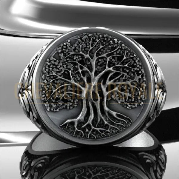 Chevaliere-femme-homme-argent-le-symbole-de-arbre-de-vie