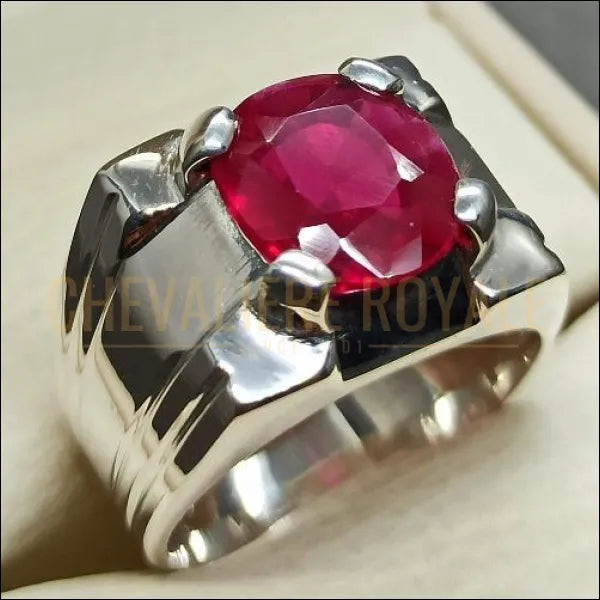 Chevaliere pierre rouge hotsell