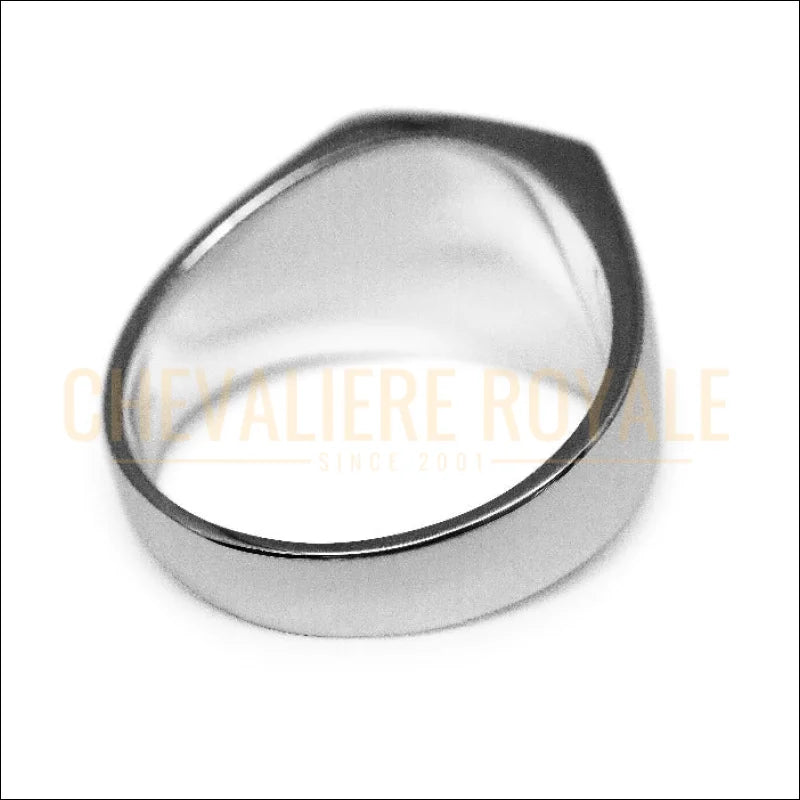 Chevalière Argent Massif avec Œil de Tigre - L'Équilibre au Poignet - Chevaliere Royale - 54