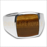 Chevalière Argent Massif avec Œil de Tigre - L'Équilibre au Poignet