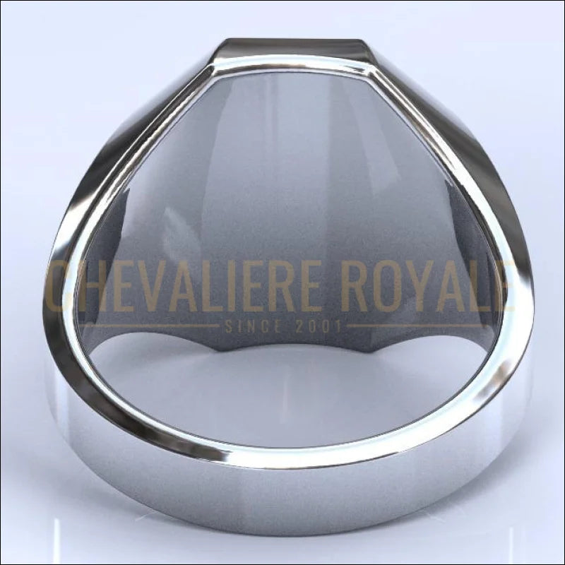 Chevalière homme argent massif design arbre de la vie forme octogonale 