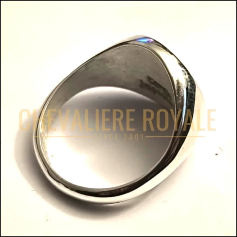 Chevalière personnalisable en argent massif style classique