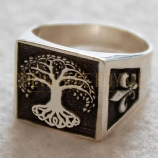 Chevalière argent personnalisable sur mesure forme carrée