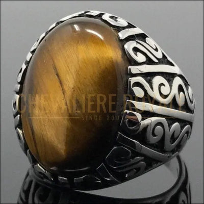 Bague Chevalière argent pour homme la pierre de l'indépendance