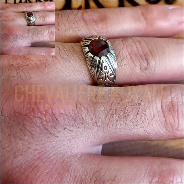 Chevalière Artisanale en Argent  – Bague Minimaliste- chevaliere royale -54