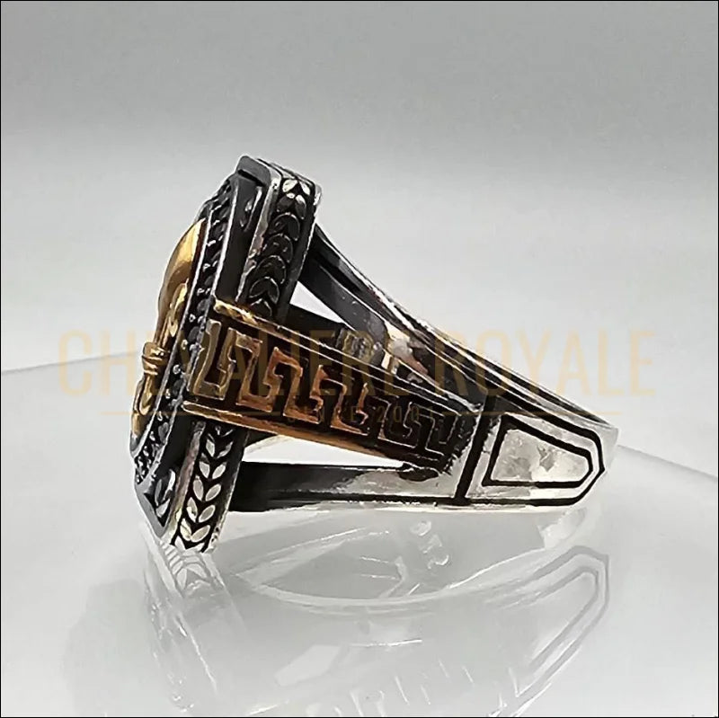 Chevalière artisanale en argent massif – Fleur de Lys royale-Chevaliere-Royale-.301