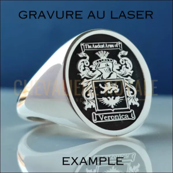 Chevalière artisanale: gravure main & laser éclat 14 carats