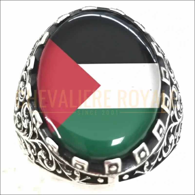 bague-argent-drapeau-palestine-chevaliere-royale