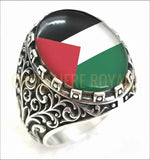 Chevalière avec le drapeau palestine