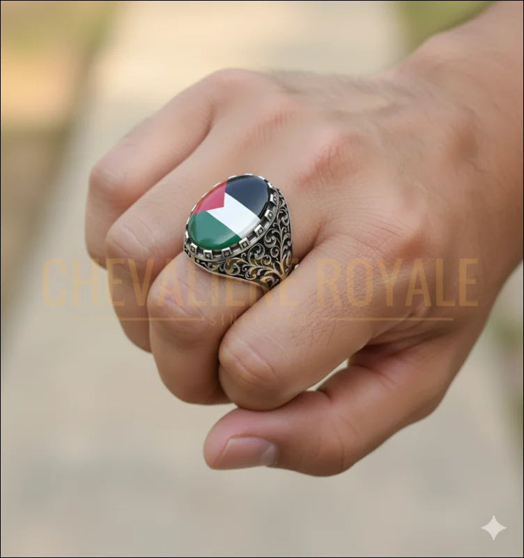chevaliere-bague-drapeau-palestine-chevaliere-royale