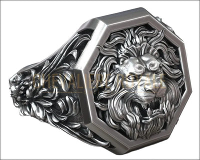Chevalière Baroque Royal en Argent Massif - Élégance Intemporelle-CHEVALIERE ROYALE-1