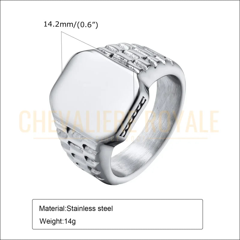Chevalière carrée personnalisable – symbole horoscope