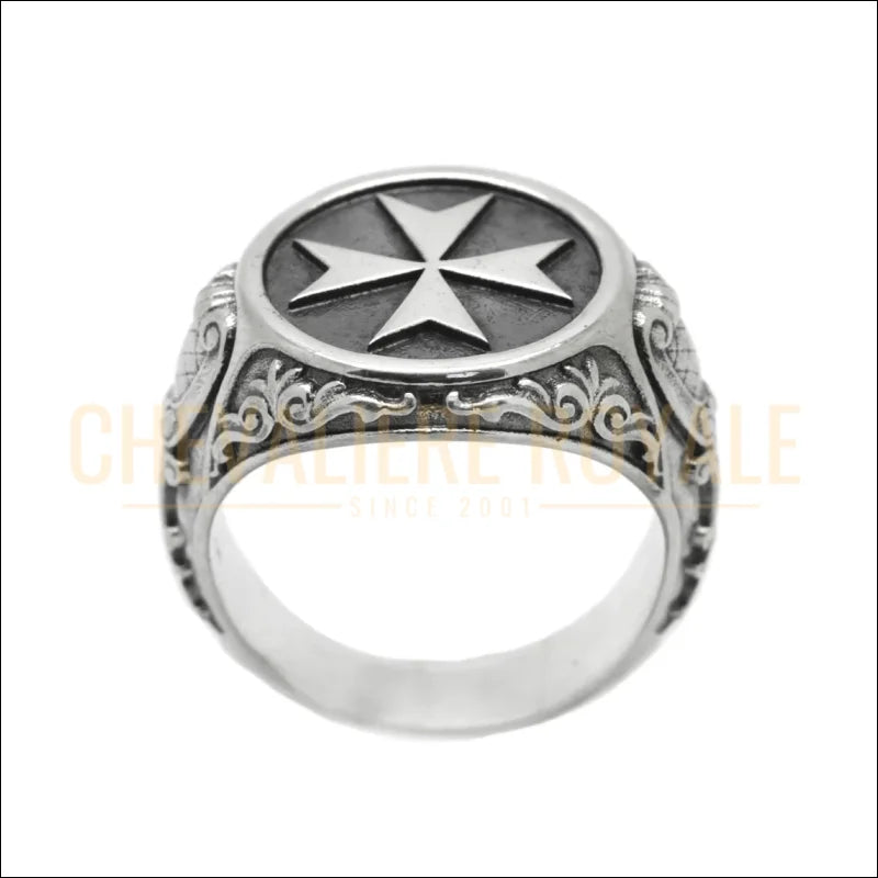Chevalière chrétienne homme en argent serti d’une croix