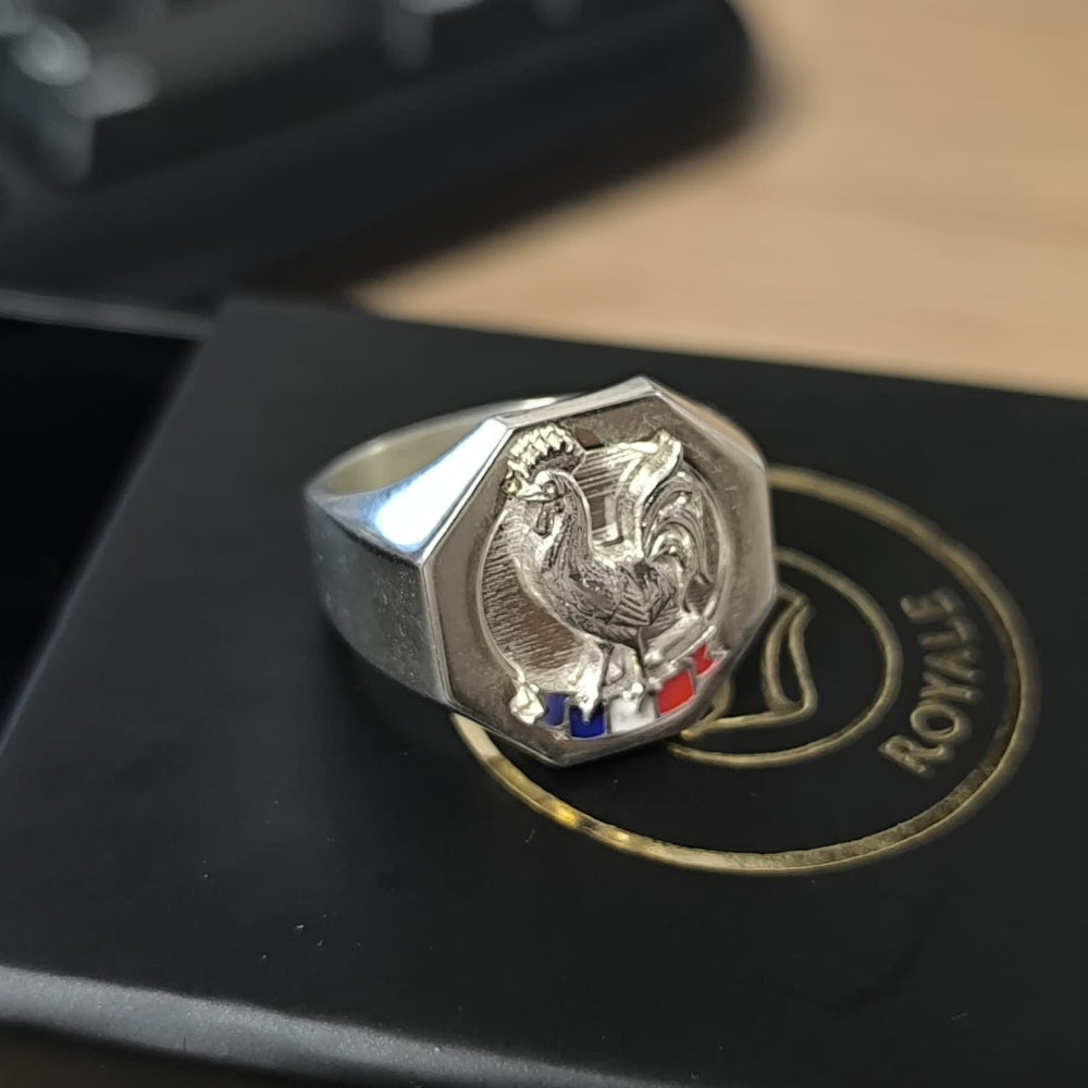 Chevalière Homme Argent "Coq Français" - Taille 58 - (Erreur de taille)