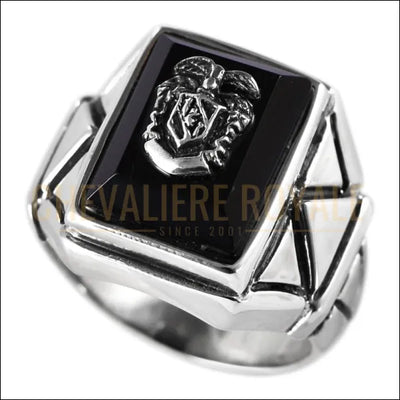 Chevalière de 17 mm et 10 g en argent massif - Totem irrégulier -Chevaliere Royale - 