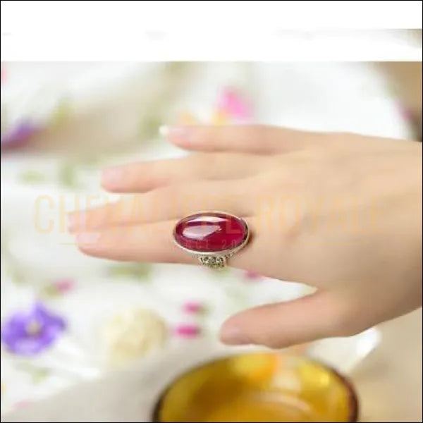 chevalier femme argent rouge foncé