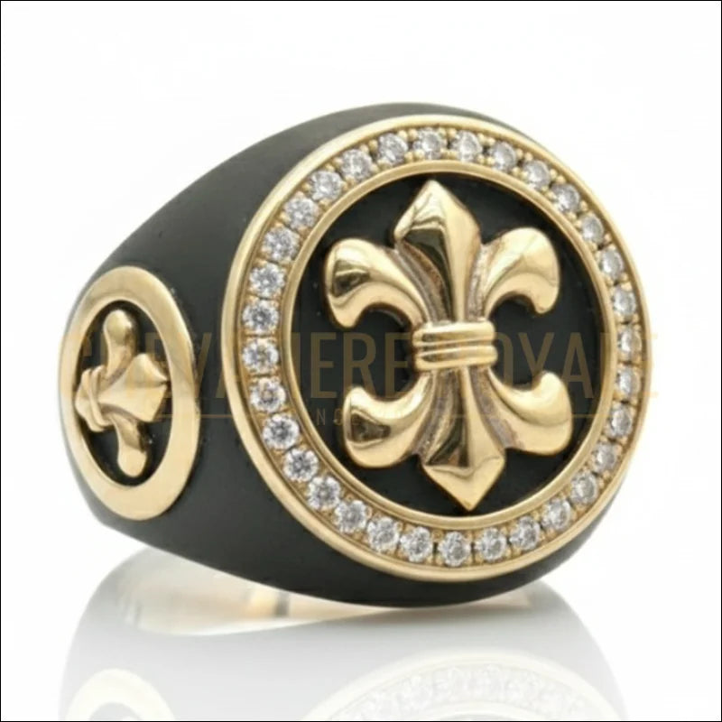 chevaliere-noire-luxe-oxidé-lisse-chevaliere-royale