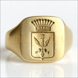Chevalière de Prestige Héraldique – Votre Blason Gravé sur Or Massif