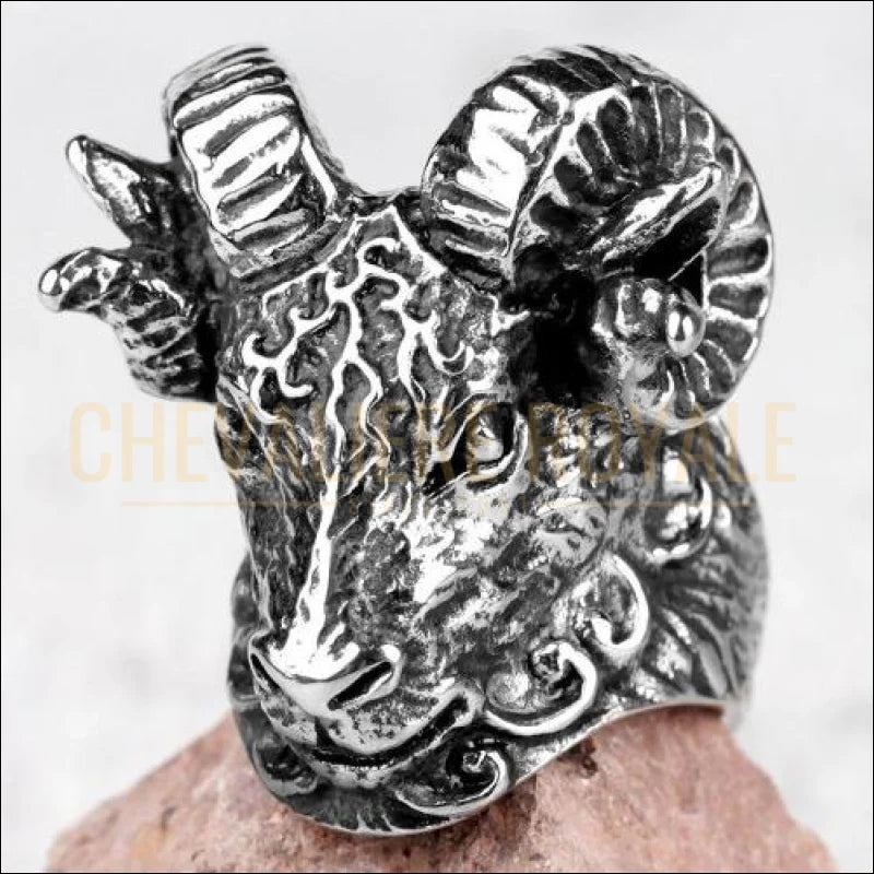 Bélier Chevaliere Animal Homme Bague Homme Acier BOBIJOO Jewelry