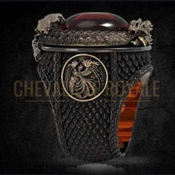 chevaliere dragon gotique acier pas cherer 