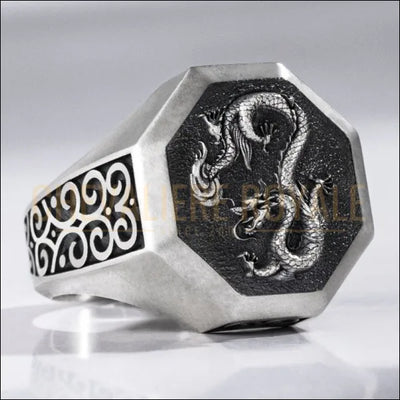 Chevalière Dragon Chinois : Élégance Mythique-Chevaliere Royale-e