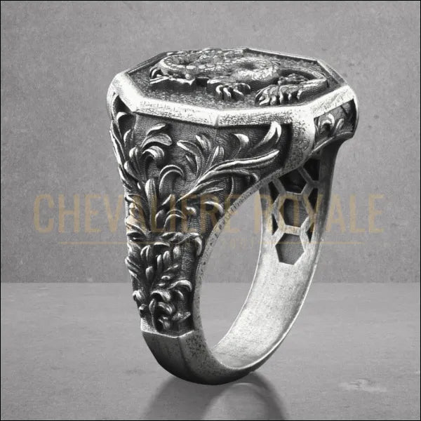 Chevalière Dragon Chinoise en Argent Massif Homme-Chevaliere HOMME- 025