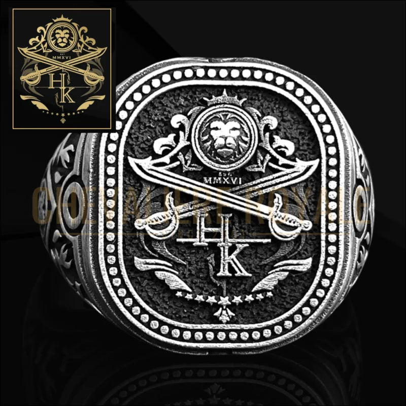 Chevalière Écusson Familial en Argent –  Gravure 3D-chevaliere-royale-25