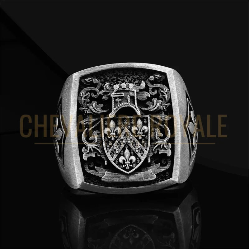 Chevalière-Écusson-Familial-Personnalisée -Argent-chevaliere-25royale