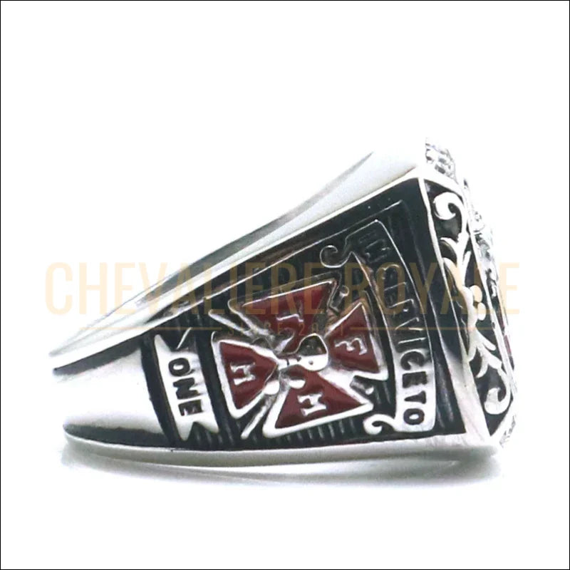 Chevalière en Acier – Croix des Chevaliers de Colomb-Chevaliere Royale-96