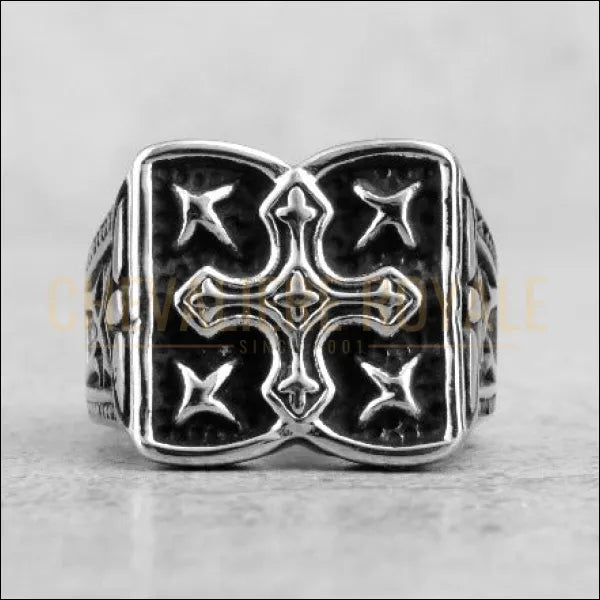 bague-chevaliere-croix-croise-homme-acier-pas-cher-Jésus