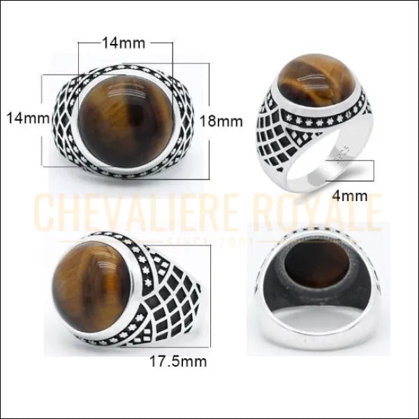 Chevalière en argent pour homme conçue avec un design puissant