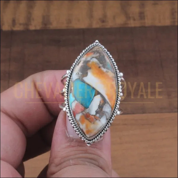 Chevalière Femme Argent: Élégance Intemporelle Oyster Turquoise-Chevaliere Royale-2