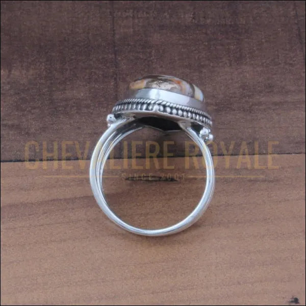 Chevalière Femme Argent: Élégance Intemporelle Oyster Turquoise-Chevaliere Royale-84