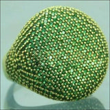 Chevalière femme argent fait main revêtement est en bronze 6.7 gr