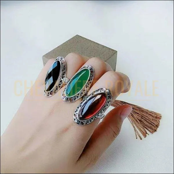 Chevalière femme argent pierre agate monture en cœur 