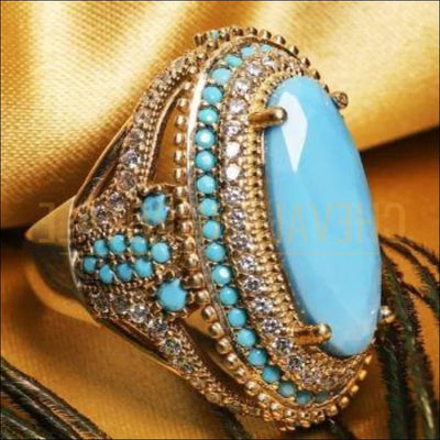 Chevalière femme argent turquoise conçue par des artisans joailliers