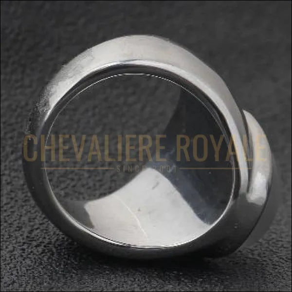 Chevaliere Royale - femme en acier la pierre opale ou pierre arc-en-ciel bague ps cher bijoux