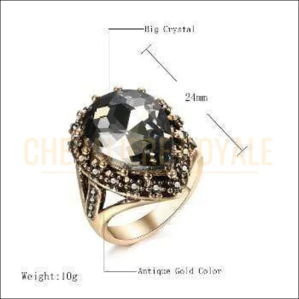 Chevaliere Royale femme - bague en alliage style ottoman indémodable fashion cristal