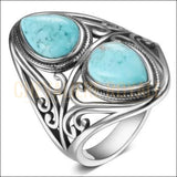 Chevalière femme en argent 925 design gouttes d'eau