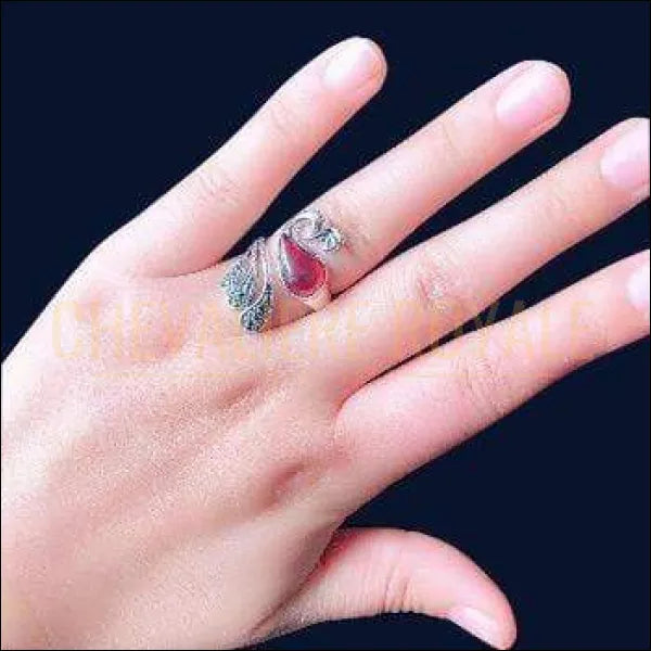 Chevalière Femme Argent Forme Oiseau Paon Chevalière Royale