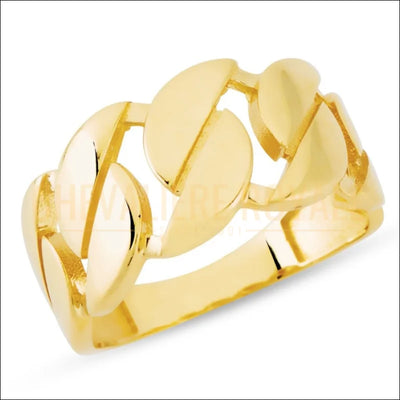 Chevalière femme en or 14 carats en forme de chaine